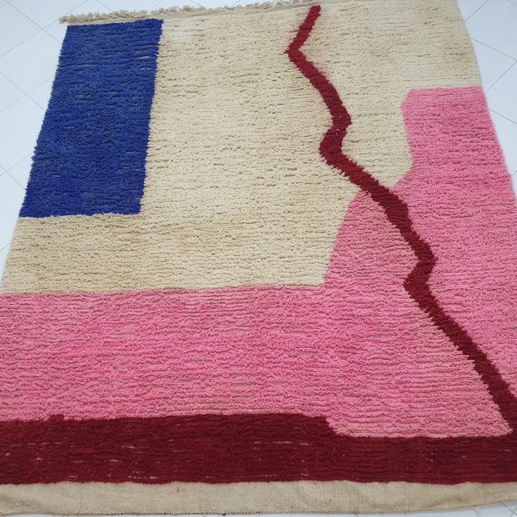 TOUIBA | 9'5x8'3 Ft | 2,90x2,50 m | Moroccan Colorful Rug | 100% wool handmade - OunizZ