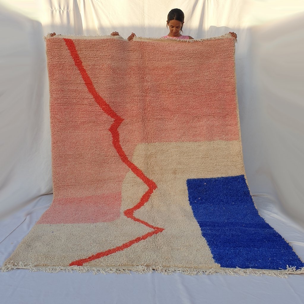 TOUIBA | 9'8x6'3 Ft | 3x2 m | Moroccan Colorful Rug | 100% wool handmade - OunizZ