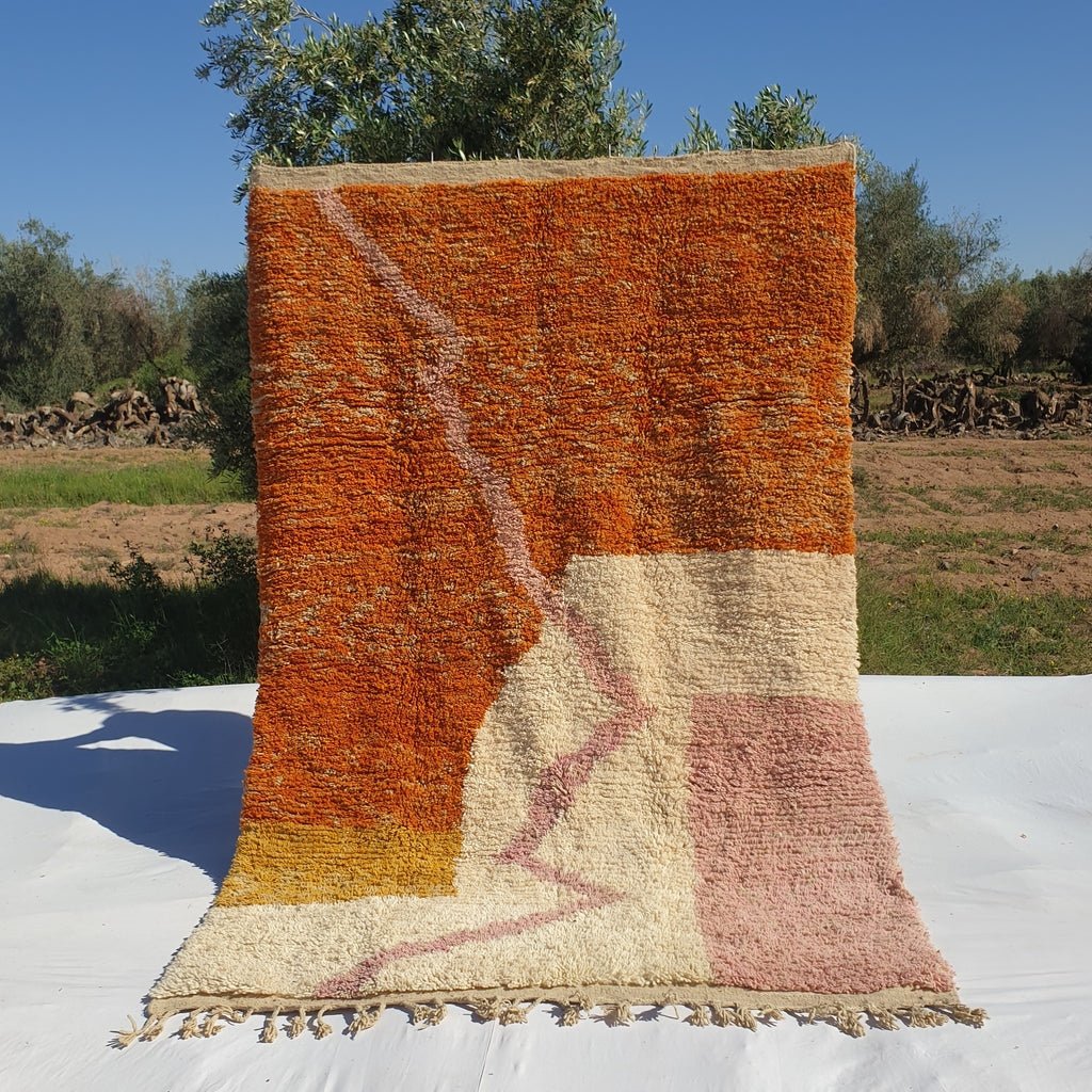 Touiba - MOROCCAN BOUJAAD RUG | Berber Colorful Area Rug for living room Handmade Authentic Wool | 9'6x6'1 Ft | 292x187 cm - OunizZ