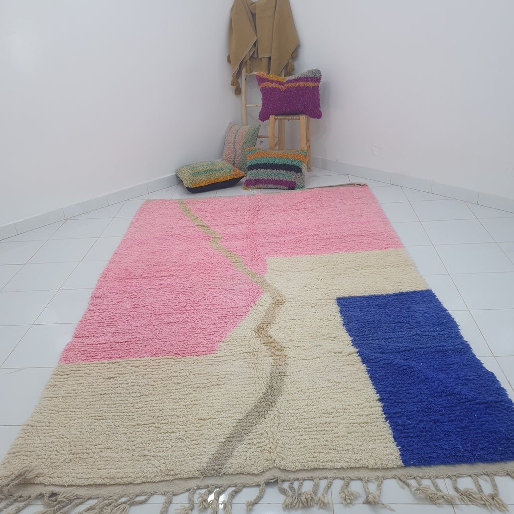 TOUIBA | Moroccan Rug Boujaad | 10'3x6'6 Ft | 3x2 m | 100% wool handmade - OunizZ