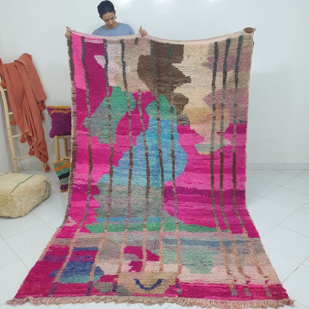 TRASSA | Moroccan Rug Boujaad | 9'9x6'2 Ft | 3x2 m | 100% wool handmade - OunizZ