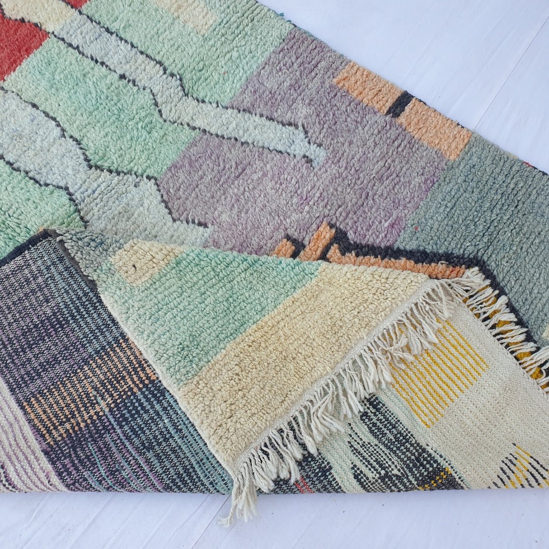 Turya - MOROCCAN RUG 6x9 BOUJAAD Authentic Berber Rug | Handmade Living room Carpet | 9'64x6'33 Ft | 294x193 cm - OunizZ