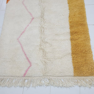 TWIBI | 8x5 Ft | 2,45x1,55 m | Moroccan Beni Ourain Rug | 100% wool handmade - OunizZ