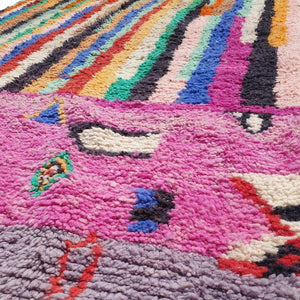 TZELLEF | 8'5x5 Ft | 2,5x1,5 m | Moroccan Colorful Rug | 100% wool handmade - OunizZ