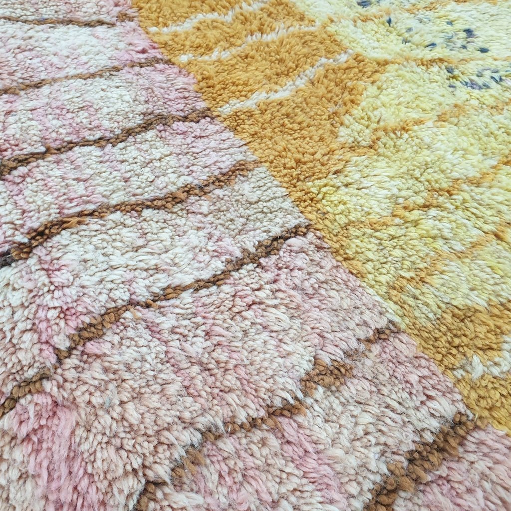 Ultra Fluffy Moroccan Beni rug | 10x8'7 Ft | 3x2,60 m | MIBELADA | Moroccan Colorful Beni Mrirt Rug | 100% wool handmade - OunizZ