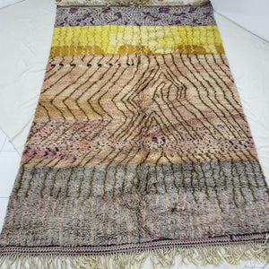 Ultra Soft Moroccan Beni rug | 10x6'8 Ft | 3x2 m | MIBELADA | Moroccan Colorful Beni Mrirt Rug | 100% wool handmade - OunizZ