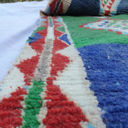 WADY Runner | 9'4x2'9 Ft | 2,86x0,87 m | Moroccan Colorful Rug | 100% wool handmade - OunizZ