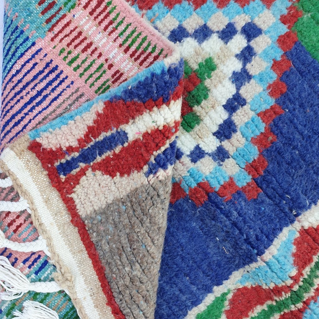 WADY Runner | 9'4x2'9 Ft | 2,86x0,87 m | Moroccan Colorful Rug | 100% wool handmade - OunizZ