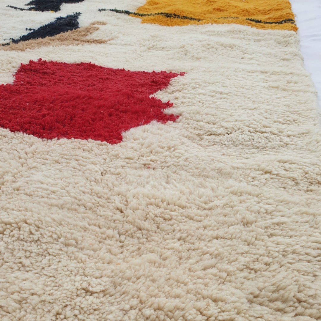 Wahida | Moroccan Beni Mrirt rug Ultra Soft & Thick | 11'52x7'80 Ft | 351x237 cm | Moroccan Colorful Beni Mrirt Rug | 100% wool handmade - OunizZ