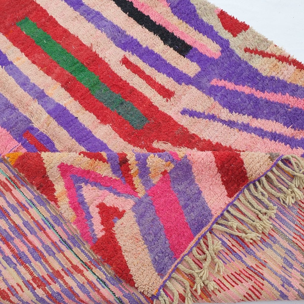 Wakaya - MOROCCAN BOUJAAD RUG | Berber Colorful Area Rug for living room Handmade Authentic Wool | 9'6x6'3 Ft | 293x192 cm - OunizZ