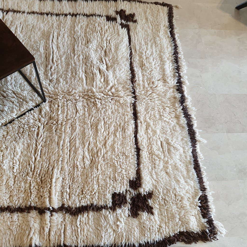 WAYLI | 9x6 Ft | 2,77x1,80 m | Moroccan Beni Mrirt Rug | 100% wool handmade - OunizZ