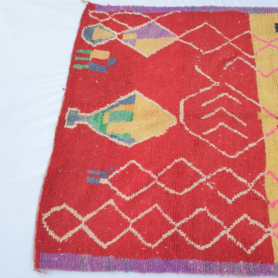Waziha - Moroccan Rug Boujaad | Colorful Authentic Berber Handmade Bedroom Rug | 8'79x5'31 Ft | 2,68x1,62 m - OunizZ