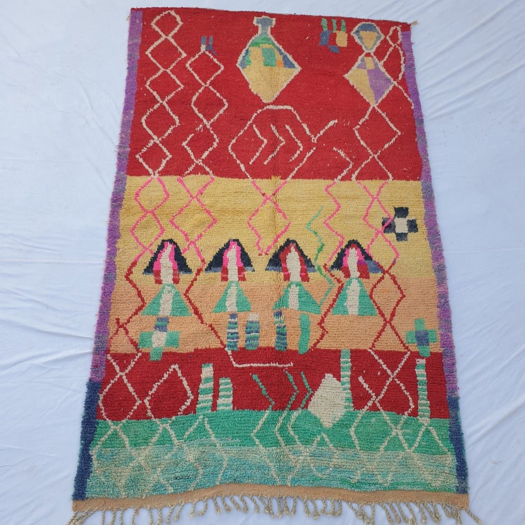 Waziha - Moroccan Rug Boujaad | Colorful Authentic Berber Handmade Bedroom Rug | 8'79x5'31 Ft | 2,68x1,62 m - OunizZ