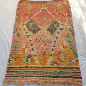WRIDA | 8x5'5 Ft | 2,5x1,7 m | Moroccan Colorful Rug | 100% wool handmade - OunizZ