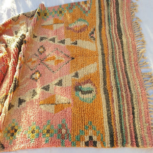 WRIDA | 8x5'5 Ft | 2,5x1,7 m | Moroccan Colorful Rug | 100% wool handmade - OunizZ