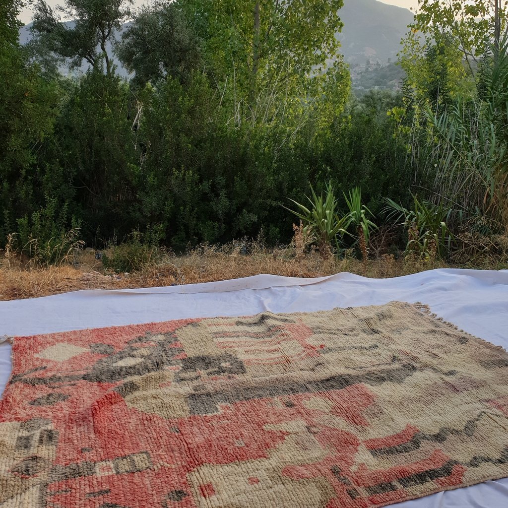 WRIDA | 9x6 Ft | 2,8x1,8 m | Moroccan Colorful Rug | 100% wool handmade - OunizZ