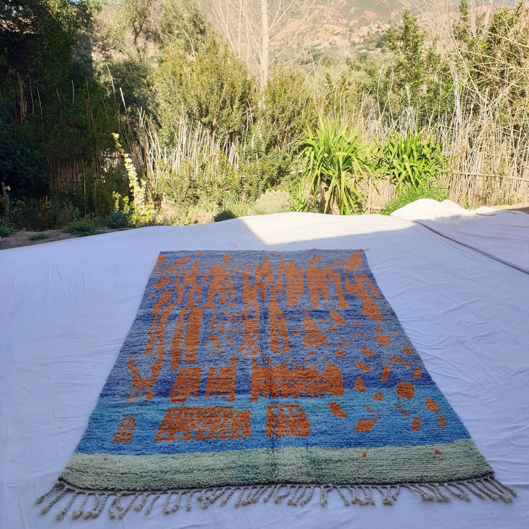 Yawma - MOROCCAN RUG 6x10 BOUJAD Authentic Berber Rug | Handmade Bedroom Carpet | 10'27x6'43 Ft | 313x196 cm - OunizZ