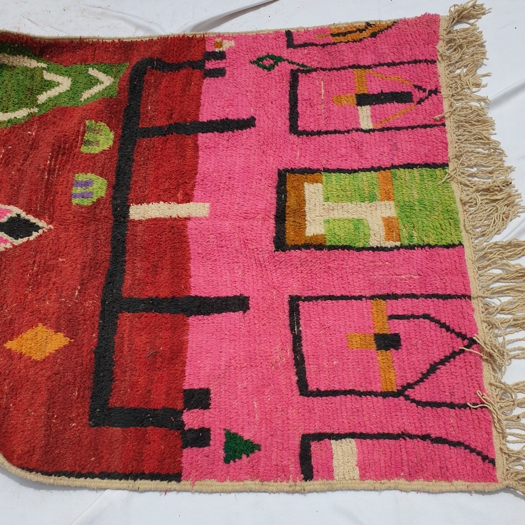 ZAHIYA | 8x5 Ft | 2,5x1,5 m | Moroccan Colorful Rug | 100% wool handmade - OunizZ