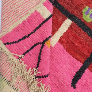 ZAHIYA | 8x5 Ft | 2,5x1,5 m | Moroccan Colorful Rug | 100% wool handmade - OunizZ