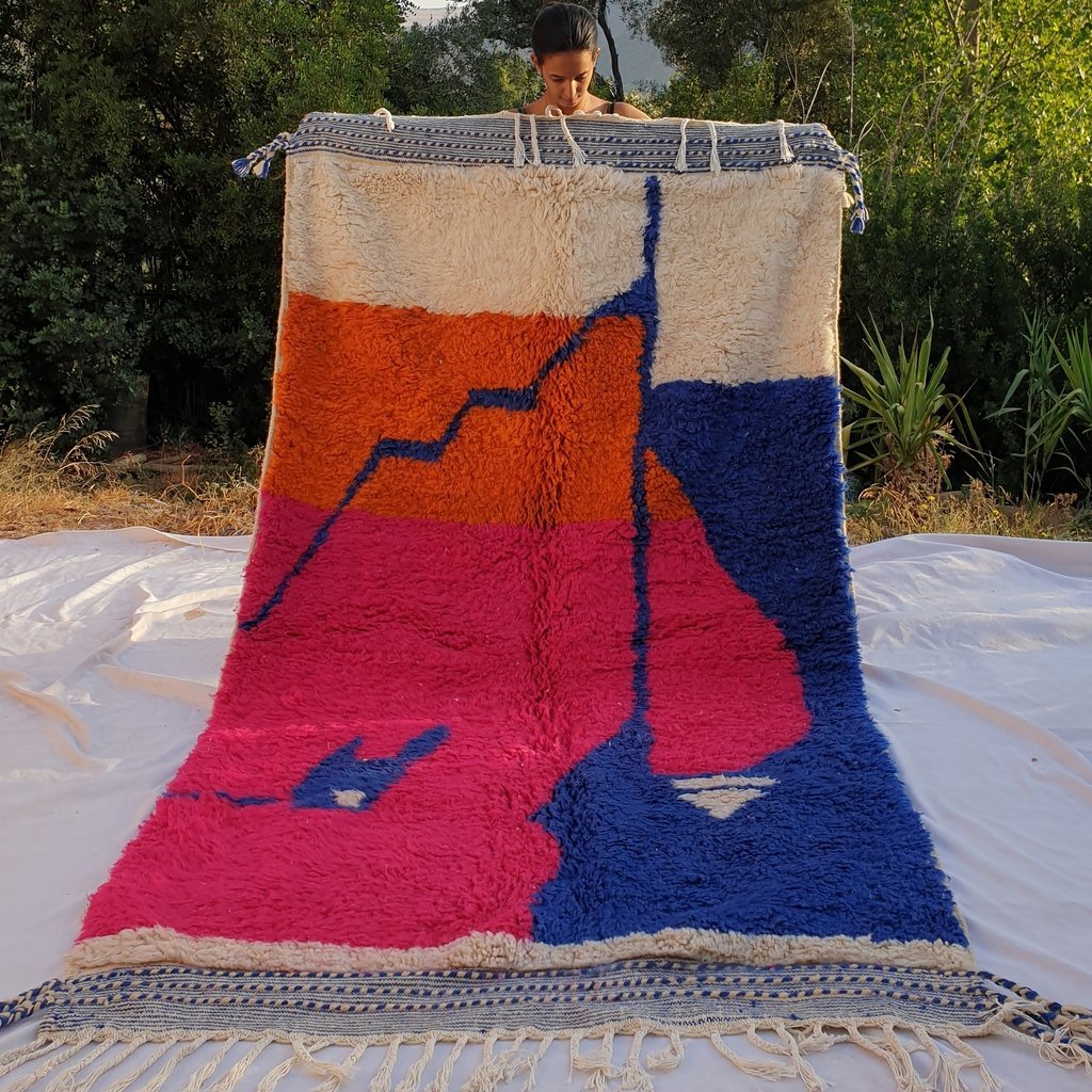 ZAYN | 9x5 Ft | 2,8x1,55 m | Moroccan Beni Ourain Rug | 100% wool handmade - OunizZ