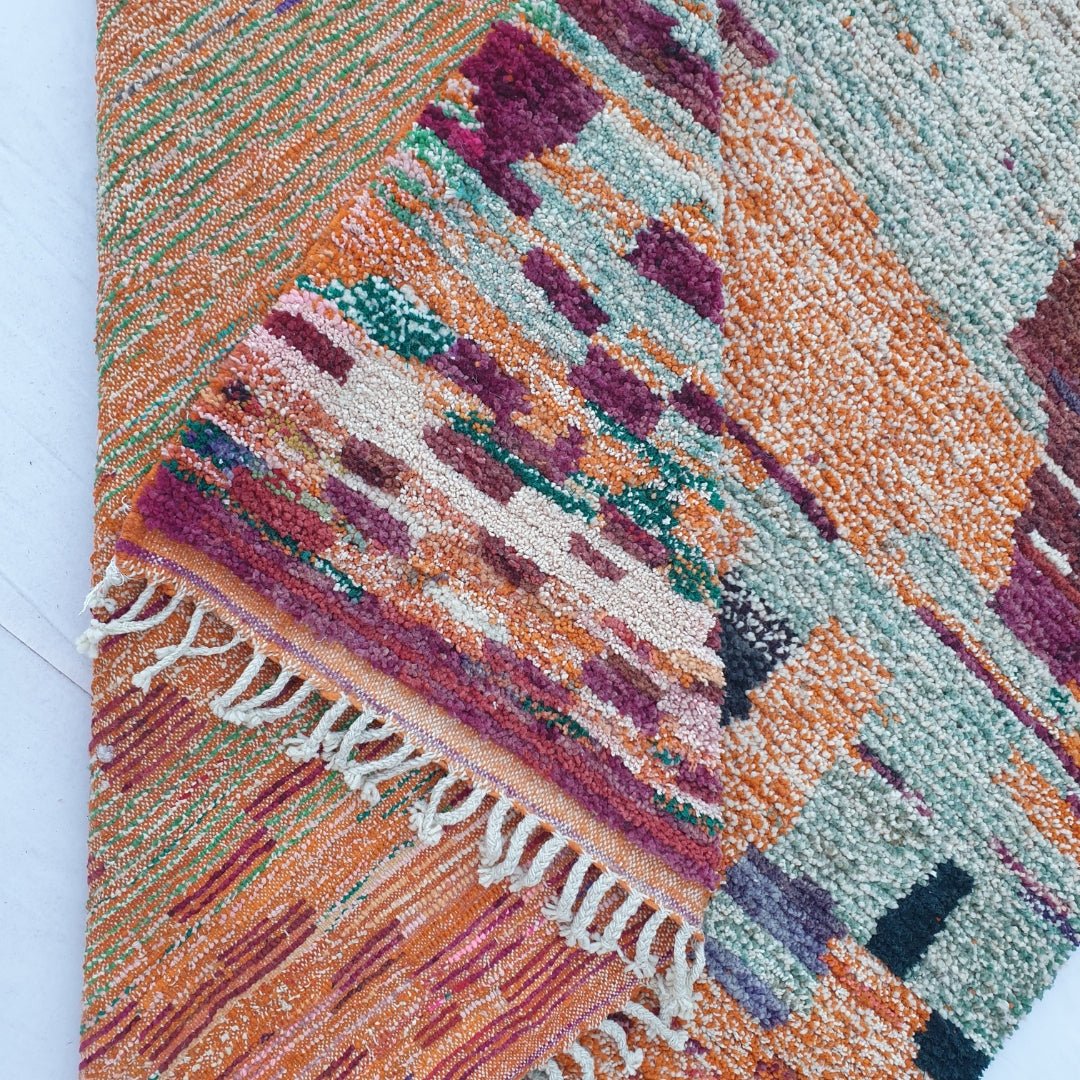 Zeinab - MOROCCAN RUG 7x9 BOUJAAD Authentic Berber Rug | Handmade Living room Carpet | 9'68x7 Ft | 295x213 cm - OunizZ