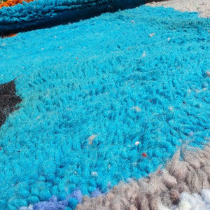 ZERMUMYA | 8x5 Ft | 2,5x1,5 m | Moroccan Colorful Rug | 100% wool handmade - OunizZ