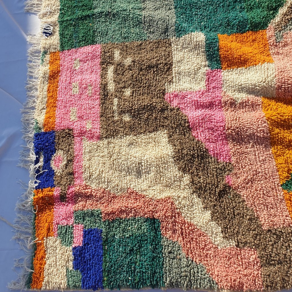 ZLIR | 9'5x6'5 Ft | 3x2 m | Moroccan Colorful Rug | 100% wool handmade - OunizZ