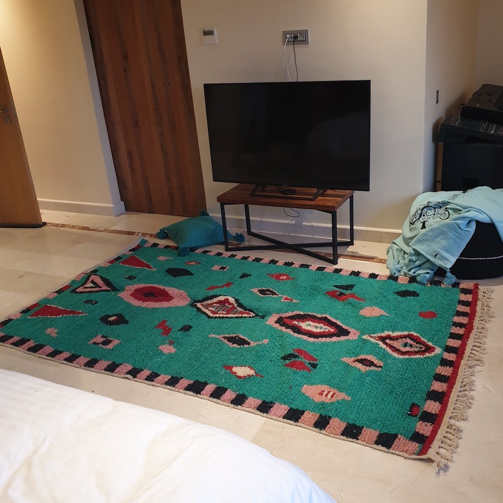 ZUMRUD | 8'8x5'2 Ft | 2,70x1,57 m | Moroccan Colorful Rug | 100% wool handmade - OunizZ